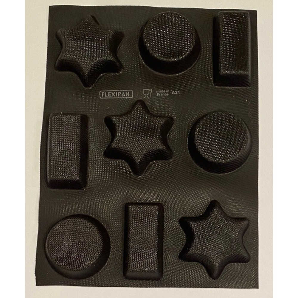 Demarle Flexipan Star Round Nonstick Baking Mold Cake Pan France 9 Wells B20